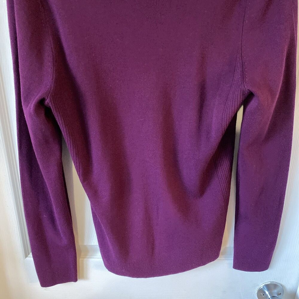 Chico’s Sweater Women’s Size 1 Purple Long Sleeve High Neck Pullover Stretch - Picture 8 of 10